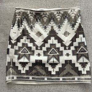 Express Aztec Mini Skirt